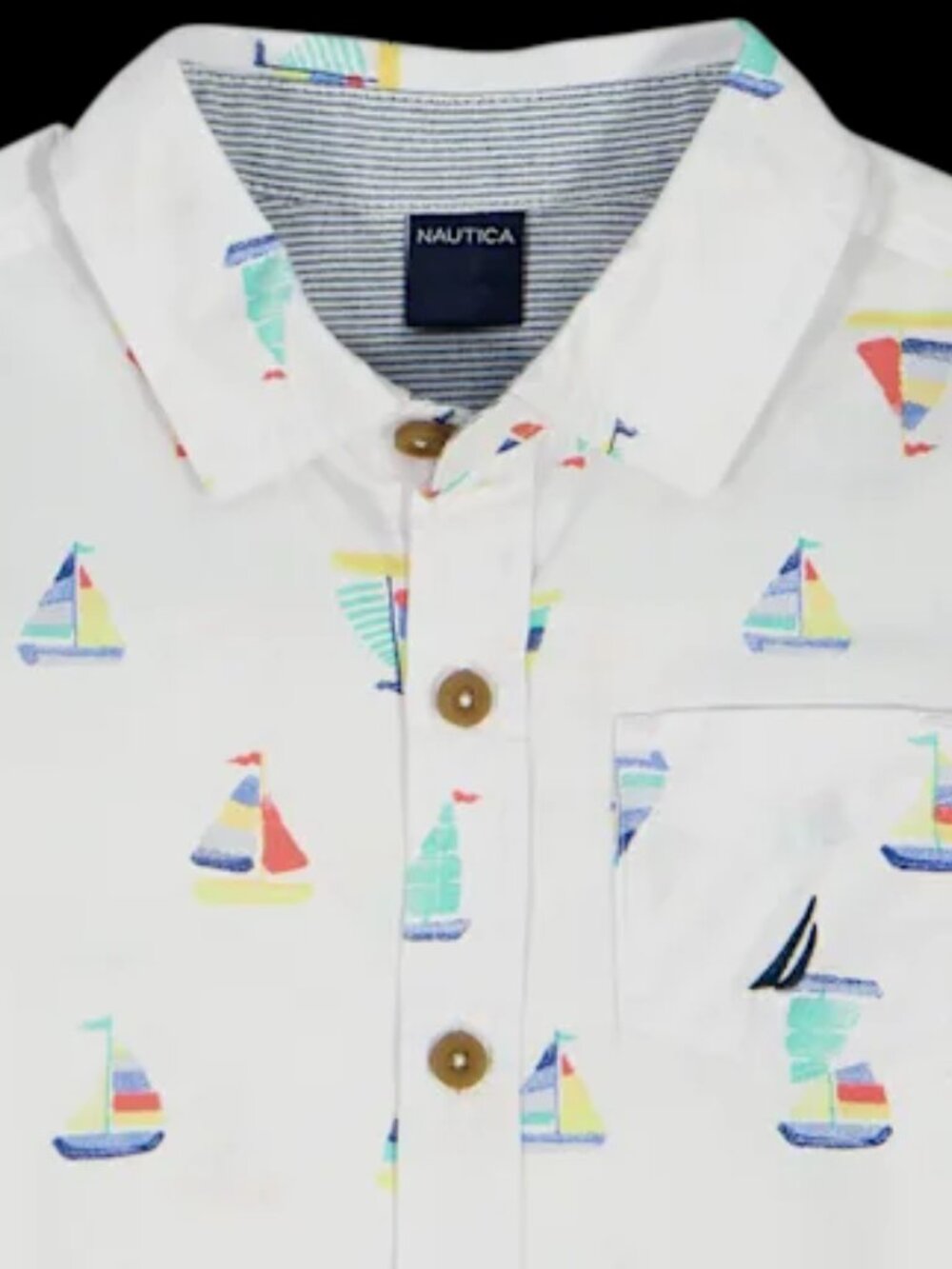 Nautica Kids' 3T Button Down Shirt - Sailboat